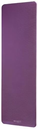 Gaiam Essentials 2/5" Thick (10mm) Yoga & Pilates, Fitness & Exercise Mat with Easy-Cinch Carrier Strap Cushion Support For Fitness and Gym Workouts