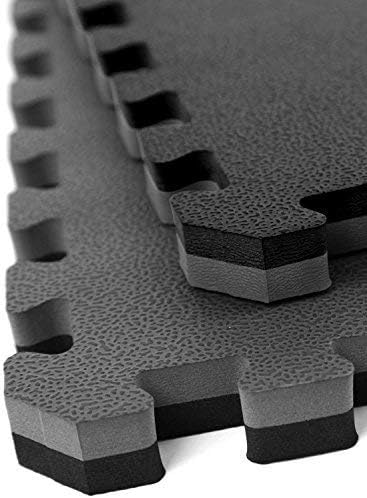 FlooringInc's 1" Thick Foam Tiles, 3'x3' or 2'x2' Reversable Interlocking Tiles, Ideal Yoga Mat, Gymnastics Mat, Workout Mat for MMA and Jiu Jitsu Training