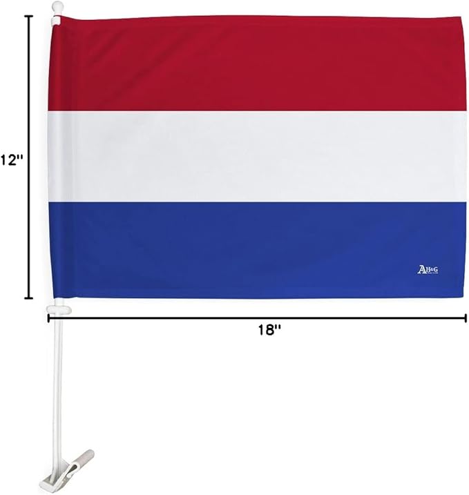 World Cup 2022 Netherland Car Flag Bandera Para Carros De Netherlands Auto Decorations Small Banner For Window Clip Pole Accessories FIFA Sports Fans Outdoor Flags Trophy Game Soccer Gifts Made In USA
