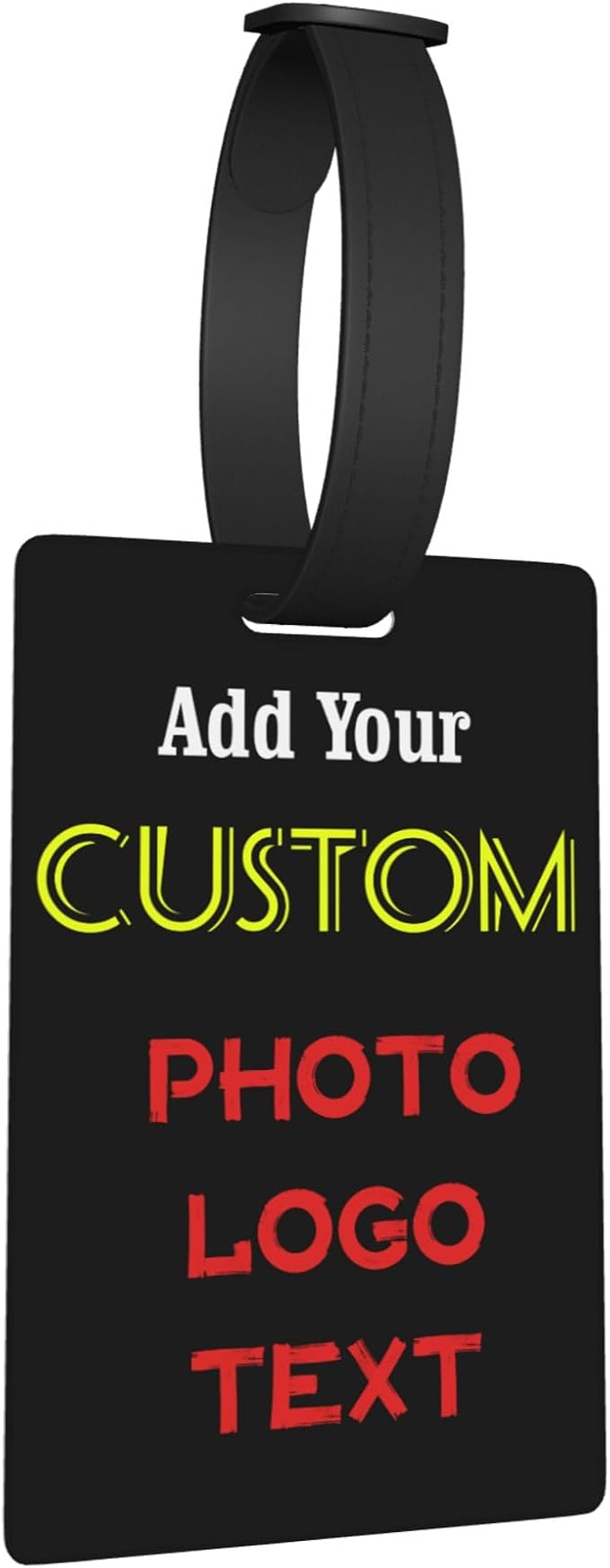 Custom Bag Tag Backpack Tags for Kids Boys Girls Adults Women Men, Personalized Luggage Tags for Suitcases, Design Your Own ID Name Identifier Labels with Photo/Text