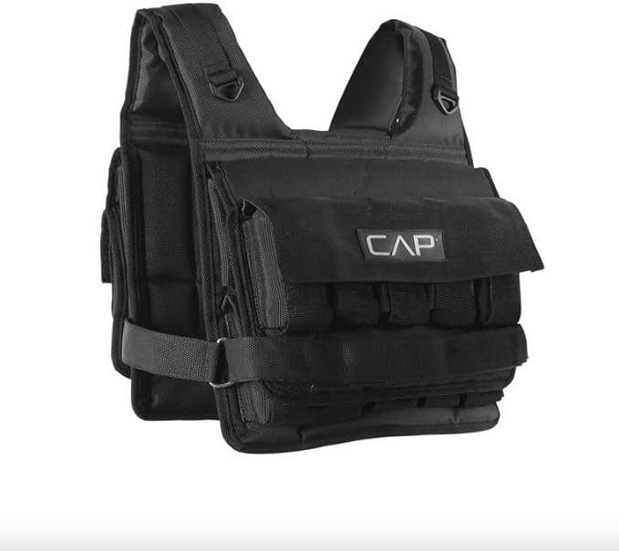 CAP Barbell Adjustable Weighted Vest | 20-150 lbs | Heavy-Duty Workout Vest with Removable Iron Weights for Strength Training, Cardio, Running, and Calisthenics