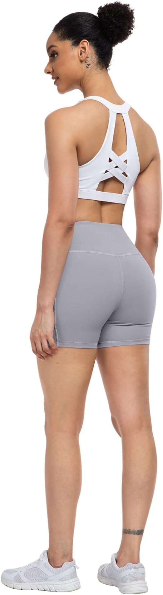 ATHVOTAR Biker Shorts Women with Pockets - 3"/5"/8" High Waisted Workout Spandex Tummy Control Gym Running Yoga Shorts