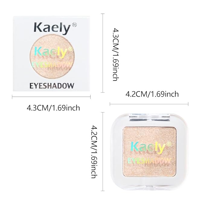 evpct Glitter Shimmer Sparkle Eyeshadow Palette Makeup for Green Blue Eyes, Pearl White silver Glitter Shimmer Metallic Holographic Multichrome Cream Single Monochrome Iridescent Eye Shadow Makeup