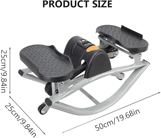 Lateral Rocking Fitness Steppers, Rocking Stepper Side to Side with Digital Display, Low-Impact Exercise Machine for Legs Glutes Core, Compact Portable Step Rocker for Home Dorm Gym