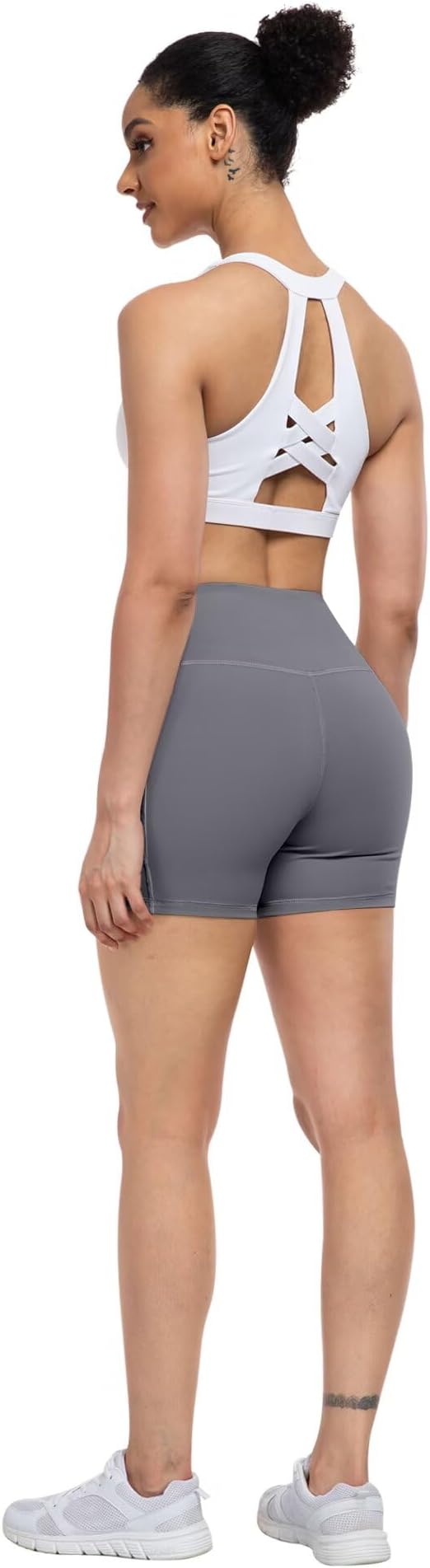 ATHVOTAR Biker Shorts Women with Pockets - 3"/5"/8" High Waisted Workout Spandex Tummy Control Gym Running Yoga Shorts