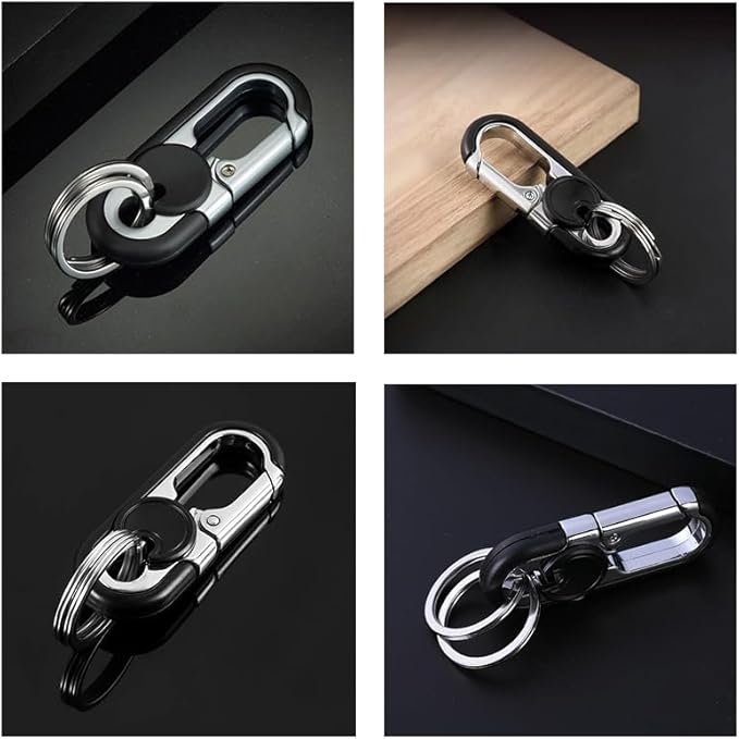 Men's Car Key Chain 2pcs, Personalized Creative Stainless Steel Car Keychain for Men