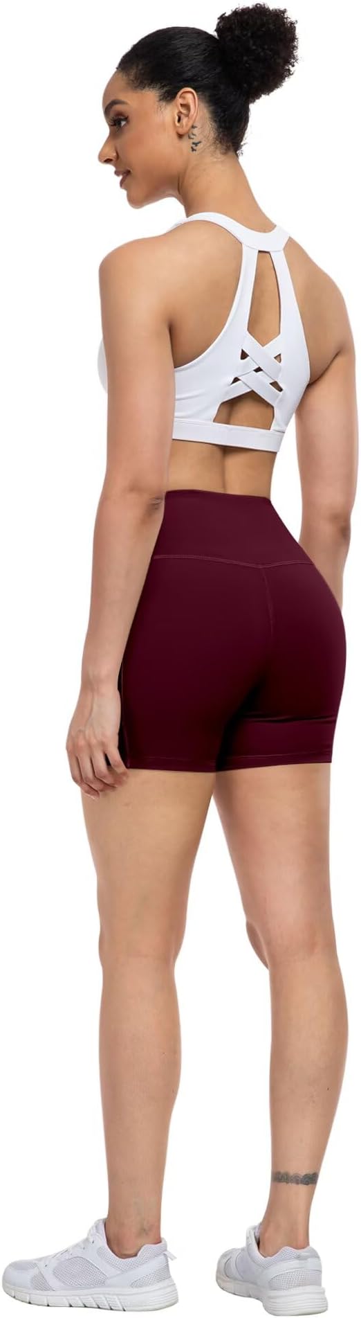 ATHVOTAR Biker Shorts Women with Pockets - 3"/5"/8" High Waisted Workout Spandex Tummy Control Gym Running Yoga Shorts