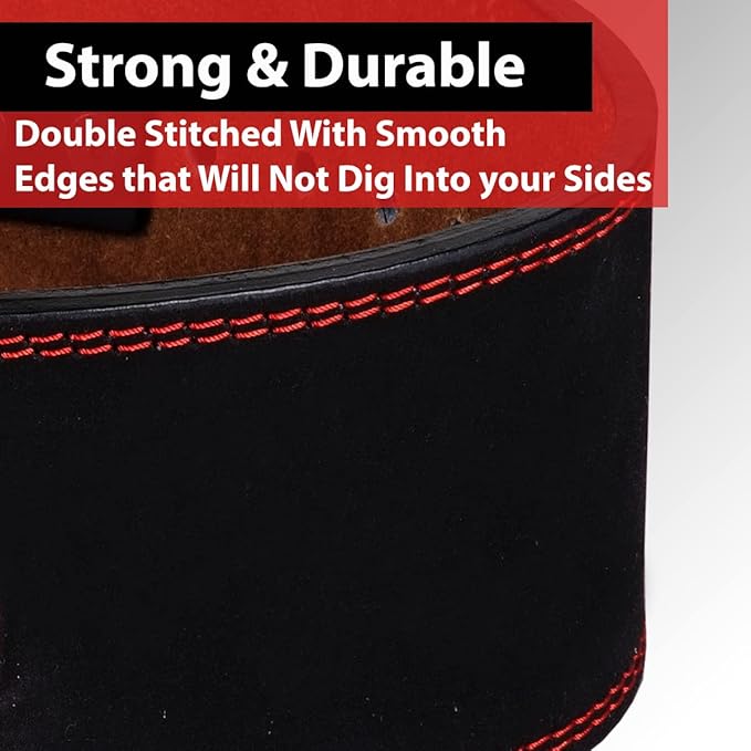 IBRO Powerlifting Lever Gym Belt – Power 8MM, 10MM or 13MM Extreme Heavy Duty Genuine Leather Belts - Squats Deadlifts Bodybuilding Weight Lifting IPF Power Lifting Strongman for Men