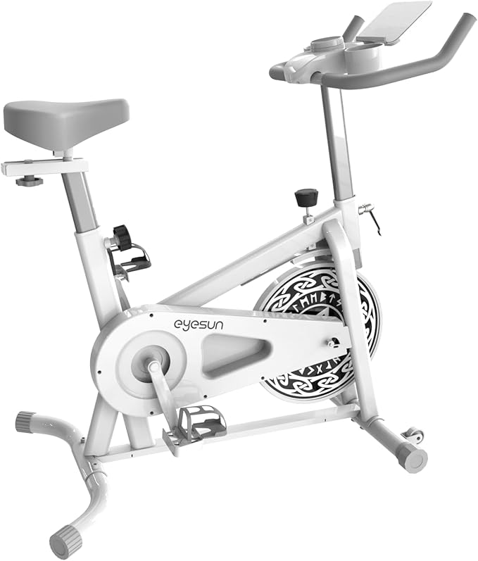Exercise Bikes for Home,Indoor Cycling Bike with Adjustable Magnetic,Brake Pad Resistance Silent Belt Drive,330lbs Weight Capacity &Upgraded Version Seat for Home Cardio&Weight Loss