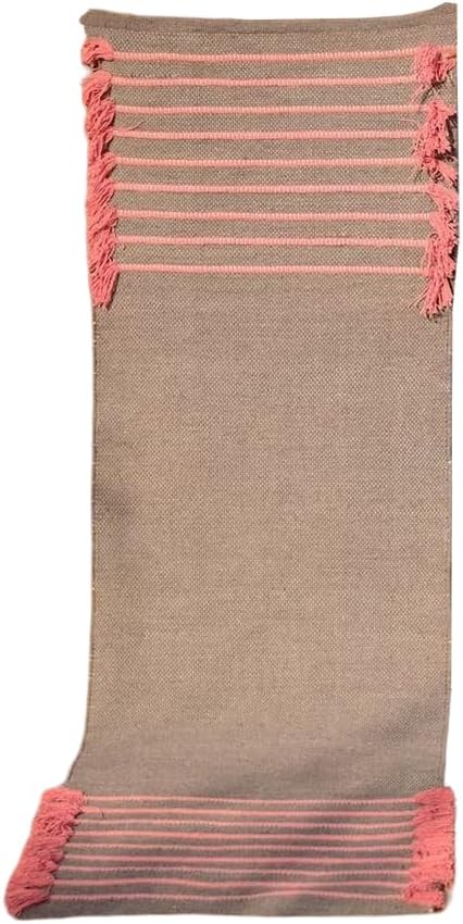 Indian Handmade100 % Organic Anti Skid Multi Colour Cotton Yoga Mat - Eco-Friendly Hand-Woven Rug - Non-Slip & Thick (24”x72”x5mm) for Hot yoga & Everyday Fitness at Home - Comfortable & Foldable Extra-Long Mat