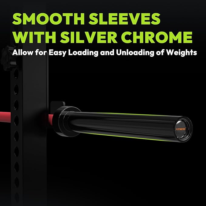 Olympic Barbell, 45lb/35lb 2-inch Weight Bar for Bench Press, 7ft/6.5ft Olympic Bar, 1000 lb/1500 lb High-Capacity, Hard Chrome, Knurled Grip, Strength Training Deadlift Weightlifting Squat
