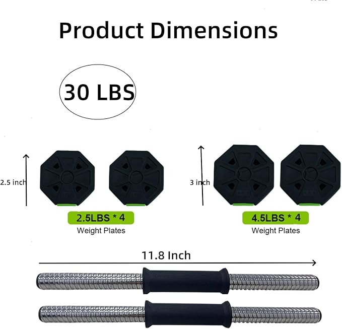 4-In-1 Adjustable Dumbbell Set - Dumbbell/Barbell/Kettlebell/Push Up Stand for Home Gym