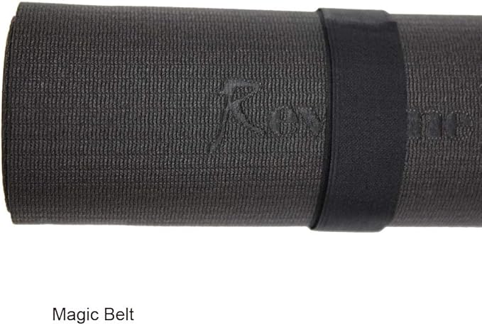 RevTime Large Exercise Mat 6 x 4 feet (72" x 48" x 1/4") 6 mm Thick & High Density Mat for Home Cardio and Yoga Workouts, Durable Gym Floor, Black