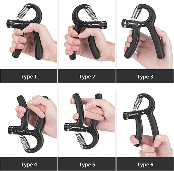 Hand Grip Strengthener 11–132 lbs / 5–60 kg – Adjustable Grip Trainer & Forearm Exerciser with Heavy-Duty Steel Spring, Non-Slip Handles for Hand, Wrist & Finger Workout, Ideal for Strength Training & Rehabilitation