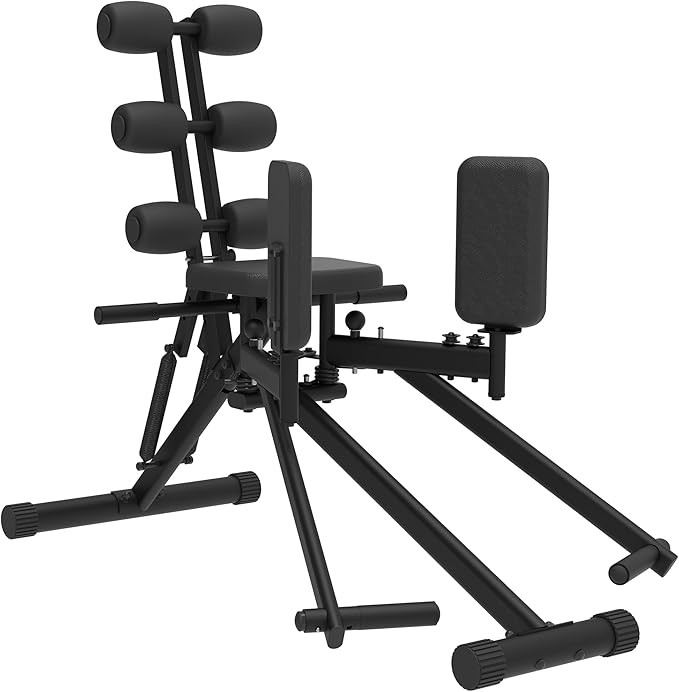 GuuG Hip Abductor Abduction Machine: Thigh Glute Workout Equipment Outer Thigh Sculpting Booty Builder Women Exercise Back Stretch Home Gym