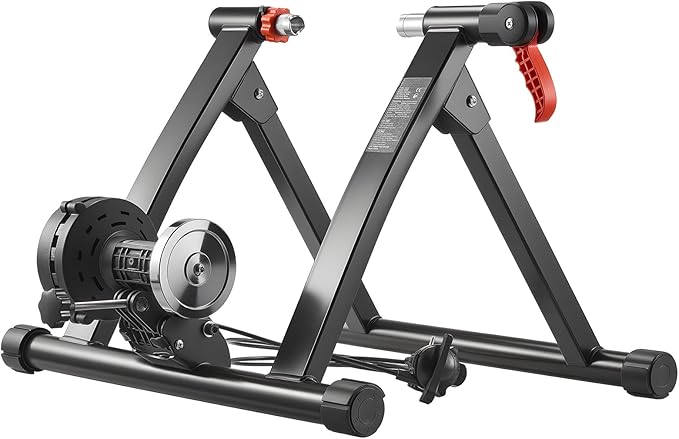 VEVOR Bike Trainer: 3 Types - Smart (1-13L, Compatible with Zwift App), Fluid, or 6L Magnetic for 26-29"/700C Wheels, Foldable Stand with Quick Release & Wheel Riser Block