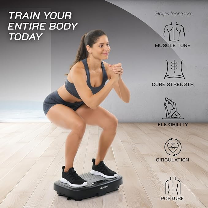 Nautilus Vibratone Pro Vibration Plate Full Body Fitness and Exercise Platform - Muscle Strength, Circulation