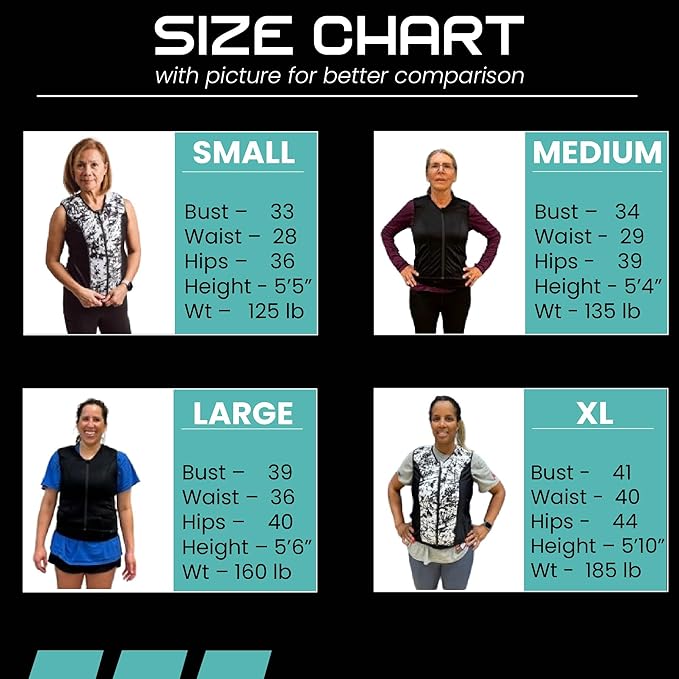 Challenge Weighted Workoutwear Weighted Vest for Women - 4 lb Body Weight Vest with Flexible Thin Weights - Removable Weights for Walking, Running, Cardio, Strength Training, Weight Loss