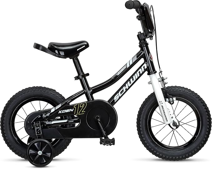 Schwinn Elm and Koen Bike or Balance Bike, 12-18 Inch Bike for Kids Ages 2-13, Black, Blue, Red, Teal, Pink or Purple, SmartStart Ergonomic Design, Adjustable Seat Grows with Child, Training Bicycle