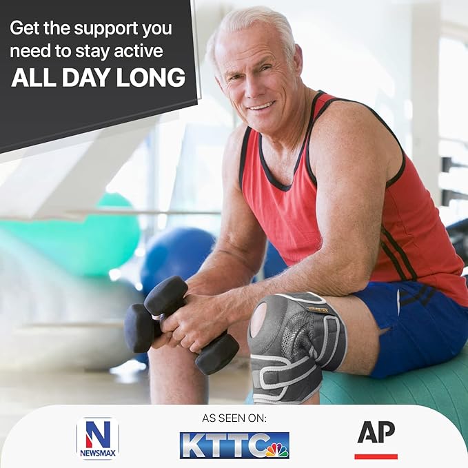 DR. BRACE ELITE Knee Brace with Side Stabilizers & Patella Gel Pads for Maximum Knee Pain Support and fast recovery for men and women-Please Check How To Size Video (Moon, XX-Large)