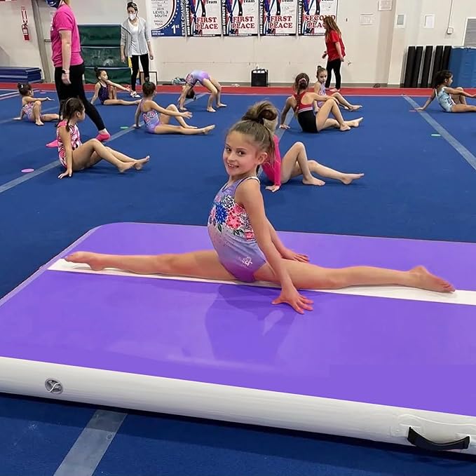 Air Mat Tumble Track, Gymnastics Mats Tumbling Track with Electric Air Pump for Home Use Cheerleading Training Kids Gym Yoga