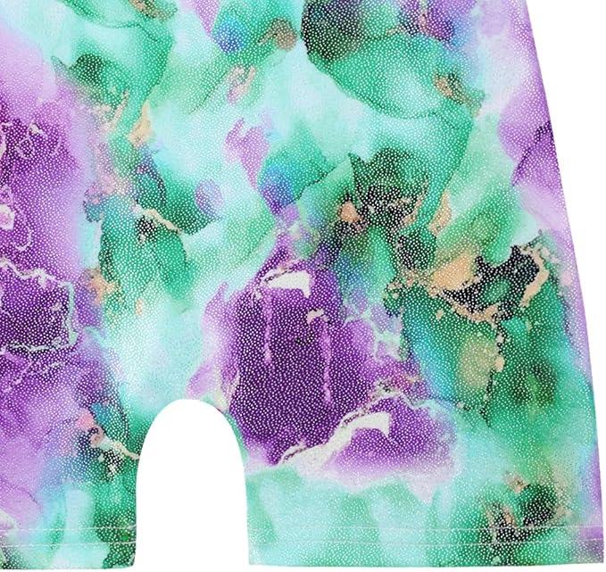 HOZIY Gymnastics Leotards for Girls with Shorts Toddlers Biketards Rainbow Unicorn Dinosaur Mermaid Leopard Flower Galaxy