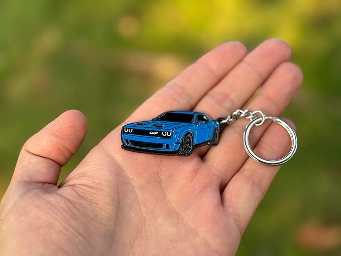 DODGE Challenger Keychain – Officially Licensed Dodge Accessories Key Chain for RT SRT Cool Toy Car Men Gift