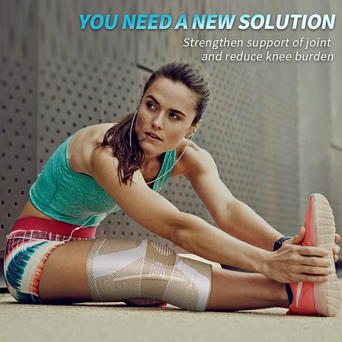 NEENCA Professional Knee Brace for Pain Relief, Medical Knee Compression Sleeve, Knee Support with Horizontal Knit Tech for Meniscus Tear, ACL, Arthritis, Joint Pain, Runner, Workout- FSA/HSA APPROVED