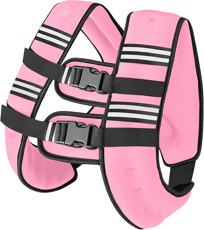 Zikopomi Weighted Vest Woman Man, 6lb/8lb/12lb/16lb/20lb/25lb/30lb Weight Vest with Reflective Stripes for Workout, Strength Training, Running, Fitness, Muscle Building, Weight Loss, Rucking Vest