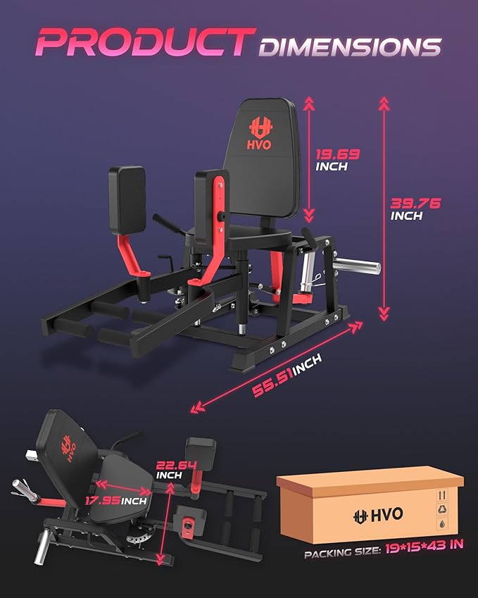 HVO Hip Abductor Adductor Machine: Inner and Outer Thigh Leg Adduction Abduction Machine Exercise Equipment Home Gym