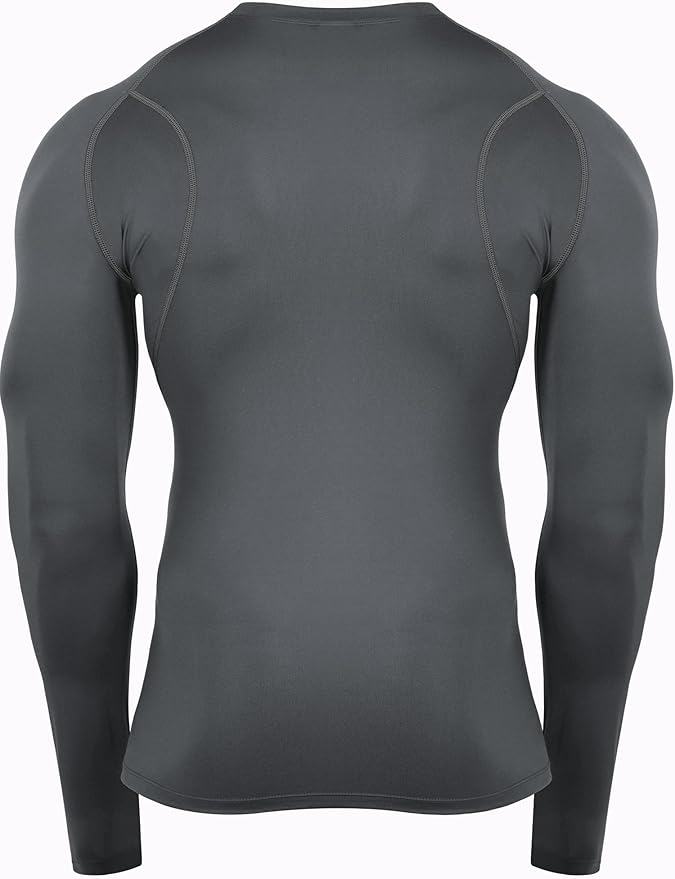 NELEUS 4 Pack Men's Workout Long Sleeve Shirts Compression Dry Fit Muscle Tops