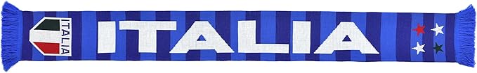 Euroscarves Italy Italia Soccer Knit Scarf (Two-Tone Blue)