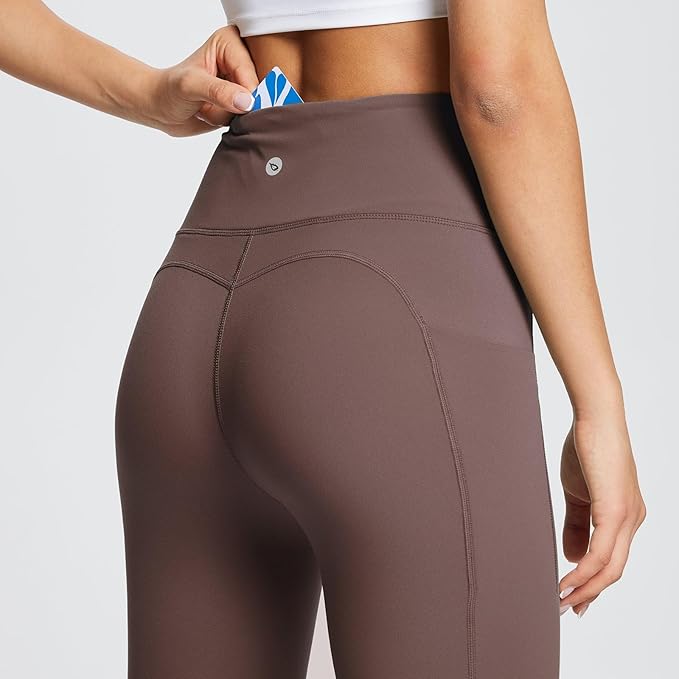 BALEAF Women's Leggings with Pockets Black Tummy Control Workout High Waisted Athletic 7/8 Ultra Soft Gym Yoga Ankle Pants