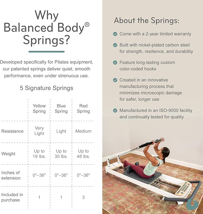 Balanced Body Allegro 2 Pilates Reformer, Pilates Exercise Equipment, Workout Equipment for Home or Studio