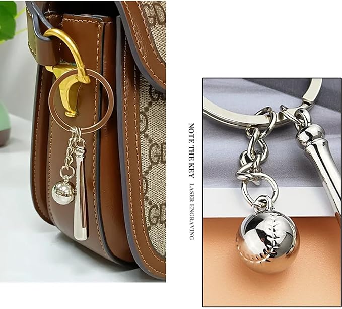 Mini Cute Soccer Keychain Bowling Tennis Baseball Keychain for Men Women Boys Girls Gift
