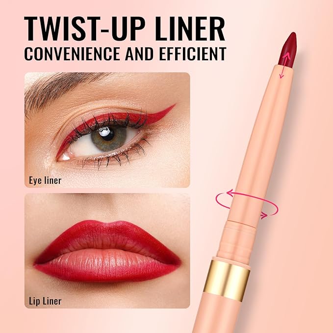 Oulac Waterproof Eyeliner Pencil Set - Smooth and Creamy, Retractable Eye Makeup for Precision Application, Vegan & Cruelty-Free