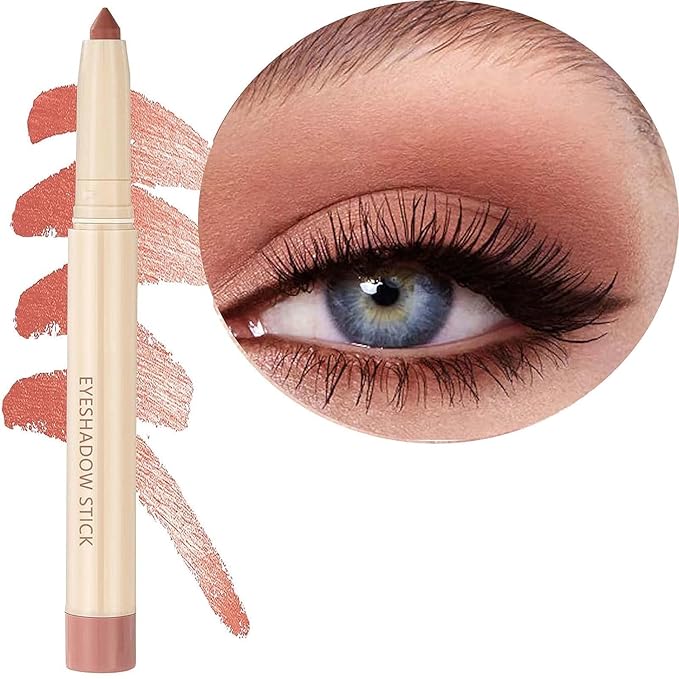 Eyeshadow Makeup, Waterproof Hypoallergenic Long Lasting Eye Liner, Highlighter Matte Cream Eye Shadow Stick, Glitter Primer Palette Shimmer Eyeliner Pen, Enthusiasm Matte