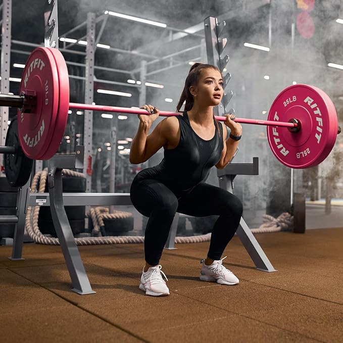 RITFIT 7FT Olympic Barbell for Strength and Weightlifting Training - 2 Inch Olympic Bar for Squat, Deadlift, Bench Press, Curl, Overhead Press - 600lbs/1000lbs/1200lbs Capacity