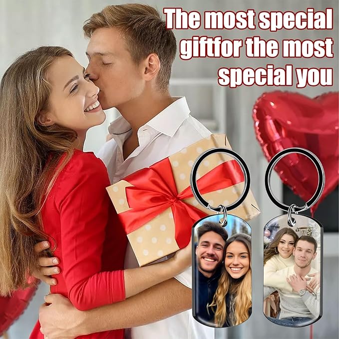 Customized Double Sided Keychain - Personalized Engraved Text/Number/Name Keychain, Custom Key chain Gift for Boyfriend