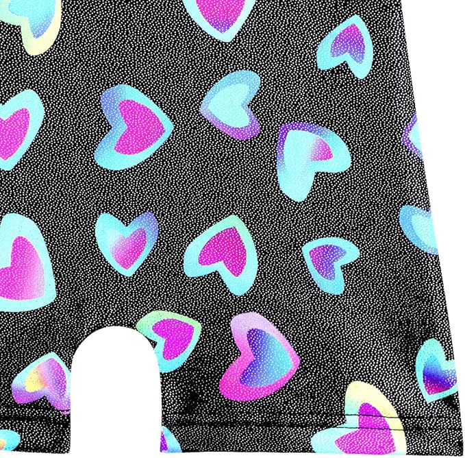 HOZIY Gymnastics Leotards for Girls with Shorts Toddlers Biketards Rainbow Unicorn Dinosaur Mermaid Leopard Flower Galaxy