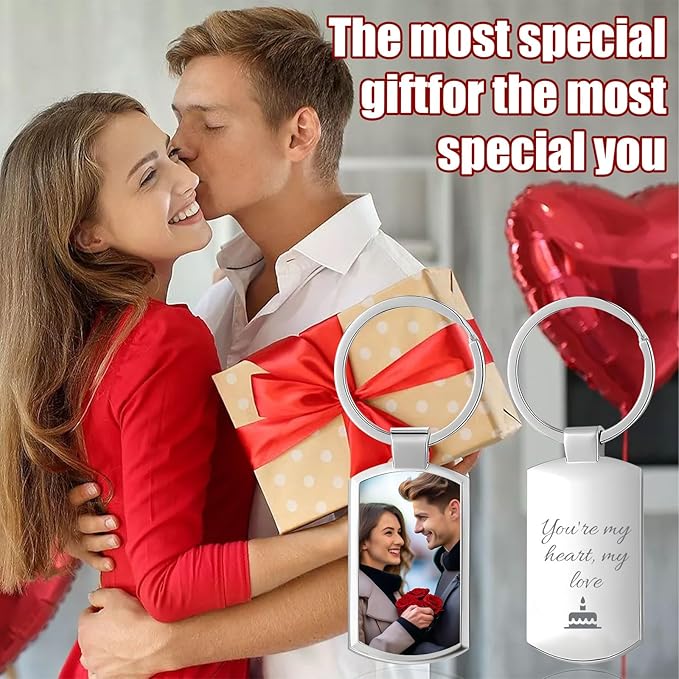 Customized Double Sided Keychain - Personalized Engraved Text/Number/Name Keychain, Custom Key chain Gift for Boyfriend