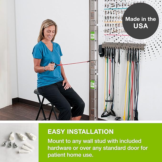Web Slide-Storage Rack - Stainless Steel - 16 Slots - Perfect for Organizing - Physical Rehab Equipment Storage for Clinic, Home, or Gym