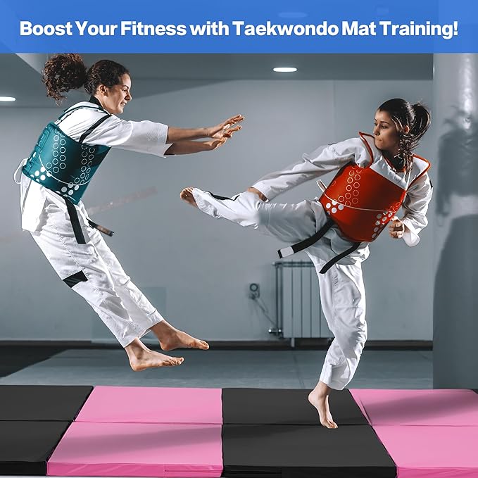 Outdoor Basic 6'x3'x2" Gymnastics Tumbling Mats Folding Panel Thick Gym Exercise Mat for Home