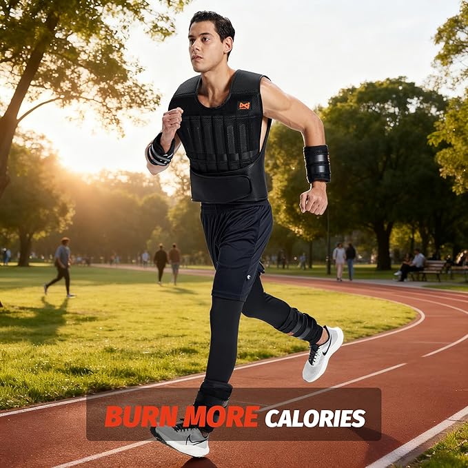 Adjustable Weighted Vest,Weight Vest for Men Women, Body Weights Vests with Weights for Workout, Strength Training, Running, Fitness