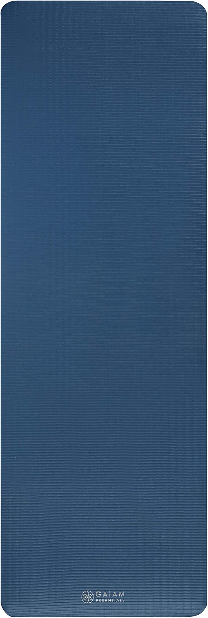 Gaiam Essentials 2/5" Thick (10mm) Yoga & Pilates, Fitness & Exercise Mat with Easy-Cinch Carrier Strap Cushion Support For Fitness and Gym Workouts
