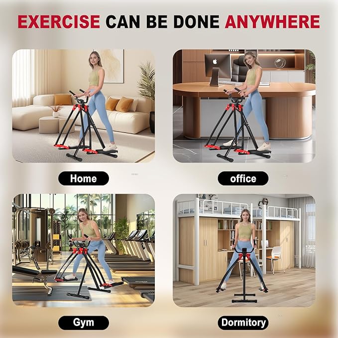 Space Walker Exercise Machine - Air Walker Elliptical Trainer for Home Use, with Foldable Design for an Aerobic Stepper and Cross Trainer Glider Exercise Machine for Men and Women