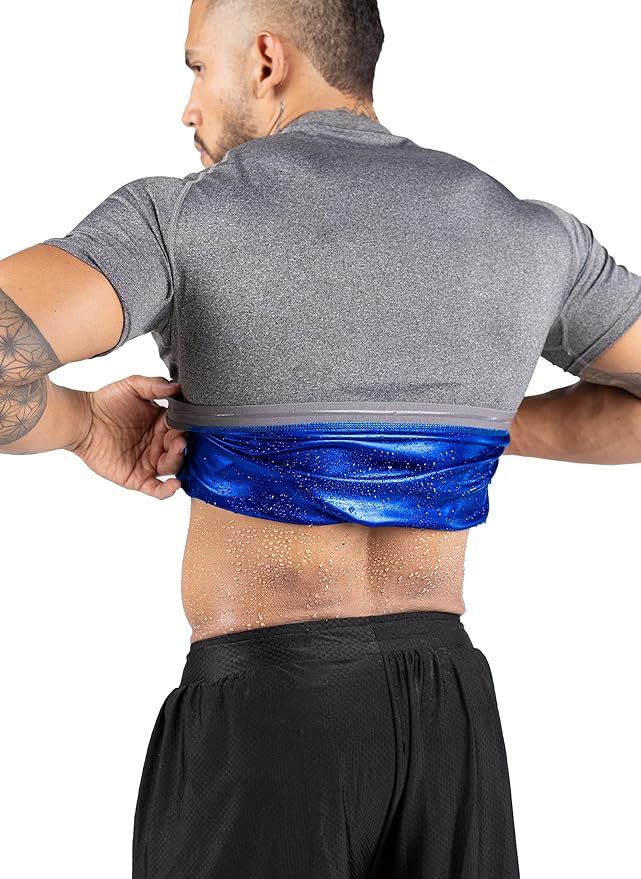 Kewlioo Sauna Shirt for Men - Heat Trapping Sweat Vest, Sauna Suit For Men, Compression Workout Sweat Suit for Gym, Workouts