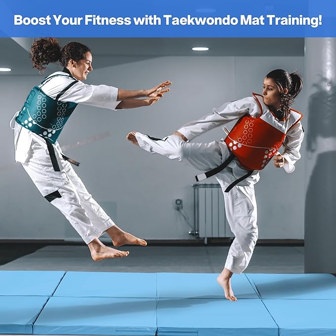 Outdoor Basic 6'x3'x2" Gymnastics Tumbling Mats Folding Panel Thick Gym Exercise Mat for Home