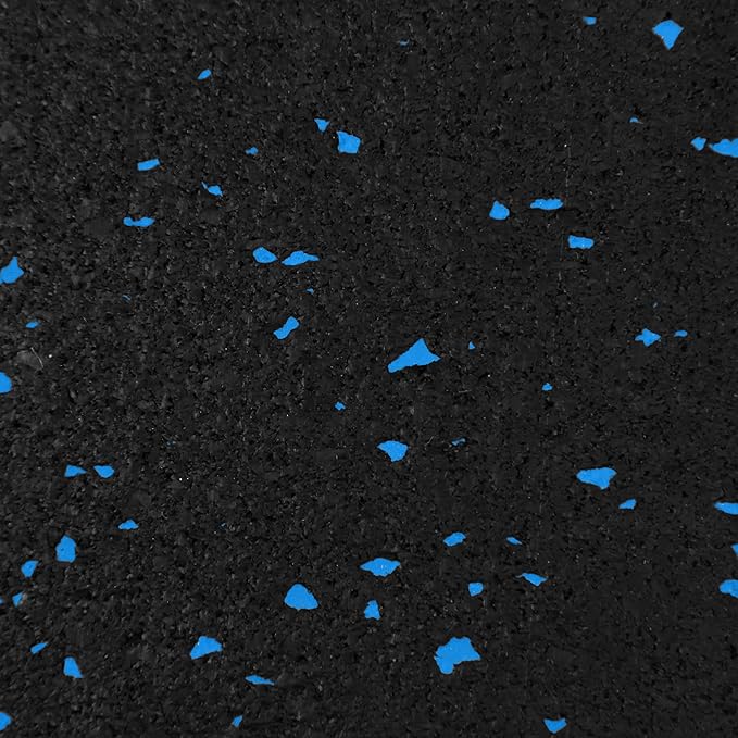 IncStores 8mm Thick Strong Rubber Flooring Roll | Flexible Recycled Rubber Roll Flooring for a Stronger and Safer Basement, Home Gym, Shed, or Trailer | Blue, 1 Mat
