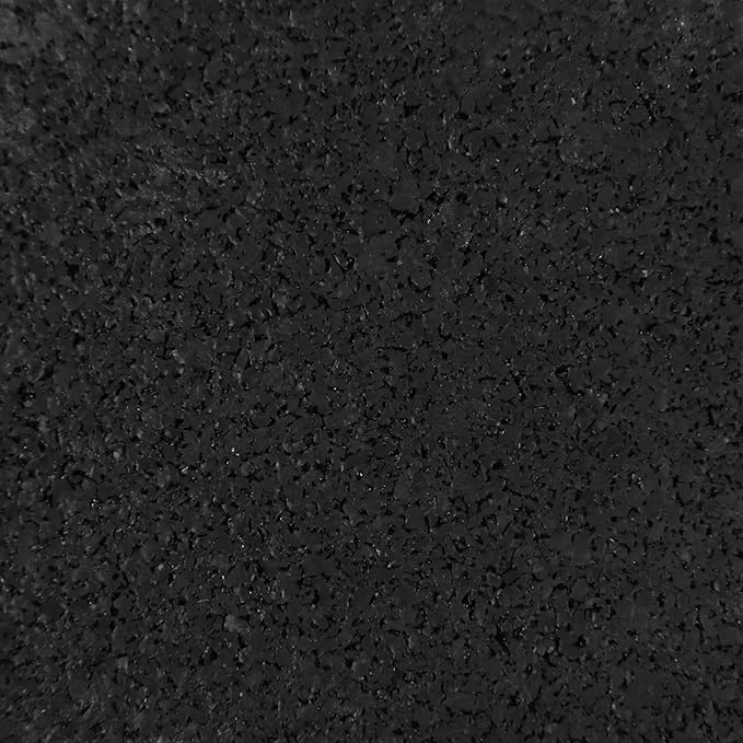 IncStores 8mm Thick Strong Rubber Flooring Roll | Flexible Recycled Rubber Roll Flooring for a Stronger and Safer Basement, Home Gym, Shed, or Trailer | Black, 5 Mats